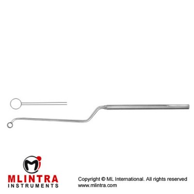Nicola Micro Curette Bayonet Shaped - Angled Up Stainless Steel, 21.5 cm - 8 1/2" Diameter 6.5 mm Ø